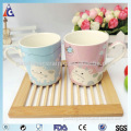 wholesale ceramic milk cup with full covered logo/ceramic cup